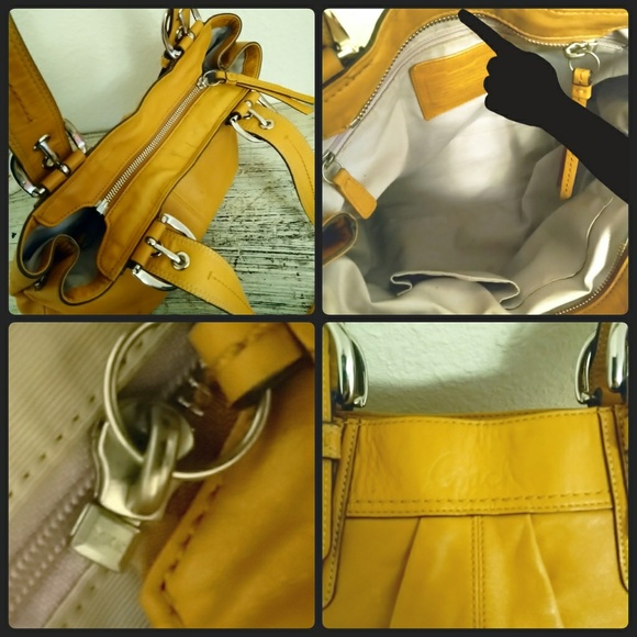 Coach Soho Mustard Brown Leather Bag F15045 - Picture 6 of 7